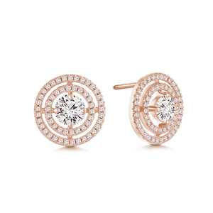 "Circled in Diamonds" 2.7ctw Pave Open Circles Post Earrings