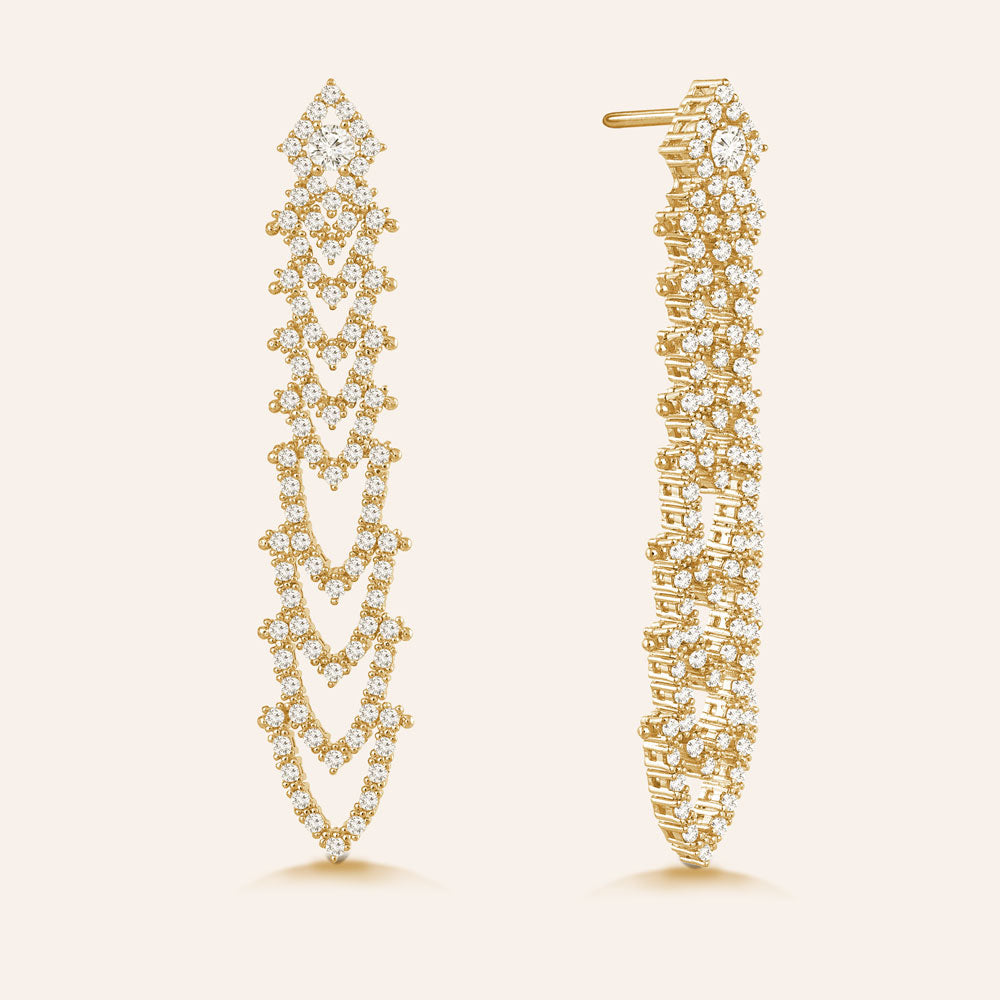 Roberto Coin Fantasia Fancy Diamond Flower Gold Earrings – Oak Gem
