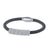 "Everlast Icon" Micro-Pave Center Station Diamond Cut Mesh Magnetic Closure Bracelet