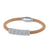 "Everlast Icon" Micro-Pave Center Station Diamond Cut Mesh Magnetic Closure Bracelet