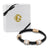 "Alluring Baguette" 2 Row Woven Genuine Leather Bracelet