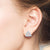 "Three Sides of Love" 3.1CTW Baguette Triangle Stud Earrings