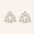 "Three Sides of Love" 3.1CTW Baguette Triangle Stud Earrings