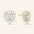 "Radiant Elegance" 4.9CTW Baguette Cluster Post Earrings