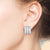 "Baguette Illusions" 5.1CTW Baguette Three Row Earrings