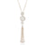 "Tassel Glamour" 6.2CTW Baguette Statement Pendant Necklace