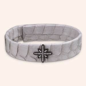 "Harmony and Balance" Genuine Leather Magnetic Closure Charm Bracelet