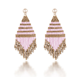 "Trillian" Handcrafted Woven Beaded Drop Earrings