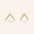 "My Vision" 0.9CTW Pave V-Shape Stud Earrings - Gold Vermeil over Sterling Silver
