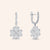 "Forever Mine" 1.3CTW Pave 4 Petals Clover Drop Earrings