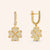 "Forever Mine" 1.3CTW Pave 4 Petals Clover Drop Earrings