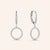"Infinite Glitz" 1.0CTW Pave Open Circle Design Drop Earrings