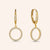 "Infinite Glitz" 1.0CTW Pave Open Circle Design Drop Earrings