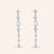 "Majestic Blush" 2.0CTW Pear & Round Cut Linear Drop Earrings