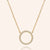 "Infinite Glitz" 1.0CTW Pave Open Circle Pendant Necklace - Gold