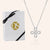 "Free to Flourish"  1.0CTW Pave 4 Petals Cut-Out Design Pendant Necklace - Silver