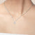 "Free to Flourish"  1.0CTW Pave 4 Petals Cut-Out Design Pendant Necklace - Silver