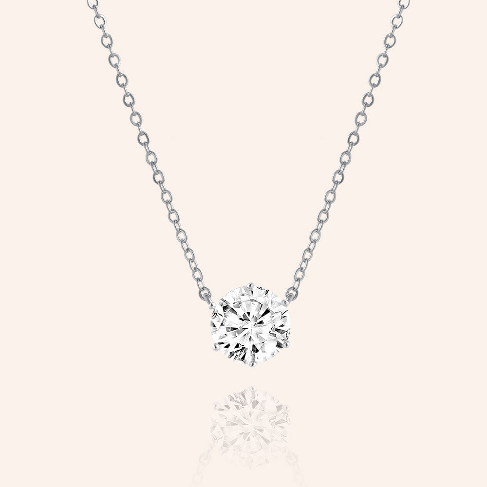 Diamond necklace round cut Clearance