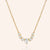 "Ballroom Beauty" 2.3CTW Pear & Round Cut Stones Statement Necklace - Gold