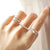 "Lucky Me" 1.0CTW Set of 5  Stackable Rings - Silver