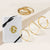 "Lucky Me" 1.0CTW Set of 5  Stackable Rings - Gold