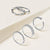 "Suits me Perfectly"  010CTW Set of 5  Stackable Rings - Silver