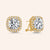 “My Darling” 8CT Cushion Cut Halo Stud Earrings