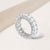 "ETERNAL STAPLE" 9.5CTW OVAL CUT ETERNITY BAND RING - SILVER