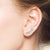"Noble Trio" 1.0CTW Graduated Round Cut 3 Stone Climber Earrings - Sterling Silver / Gold Vermeil