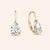 "Contempo" 2.3CTW  Pear Cut Stone Earrings -  Sterling Silver / Gold Vermeil
