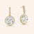 "Exquisite Elegance" 5CTW Round Cut Halo Dangle Earrings