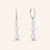 "What a Dangle" 4CTW Graduated 3 Oval Cut Stones Drop Earring