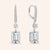 "Angelina" 9.5CTW Emerald Cut Drop Earrings