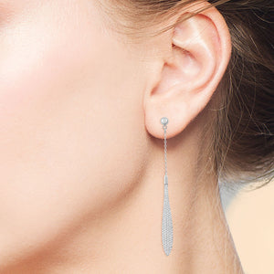 "Naomi" 1.6CTW Micro-Pave Linear Drop Earrings