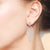 “Issa” 4CTW Princess Cut Post Chandelier Earrings - Silver
