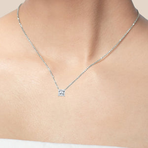 "Signature Shine" 5.2CTW  Princess Cut Solitaire Pendant Necklace