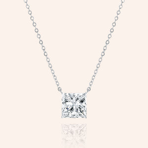 "Signature Shine" 5.2CTW  Princess Cut Solitaire Pendant Necklace