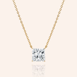 "Signature Shine" 5.2CTW  Princess Cut Solitaire Pendant Necklace