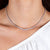 "Unforgettable" 13.5CTW  Graduated Round Cut Stones Princess Setting Infinity Necklace - Includes Extender - Silver