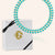 "Heavenly" Faceted Turquoise Stones Eternity Necklace - Gold
