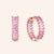 "The Oasis" 5.5CTW Rose Quartz Inside-Outside Hoop Earrings - Rose Gold