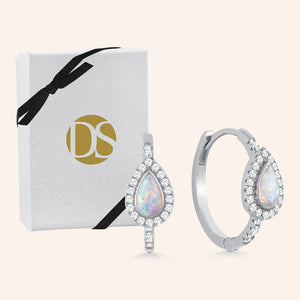 "Opaline" 0.9CTW Opal Huggie Earrings