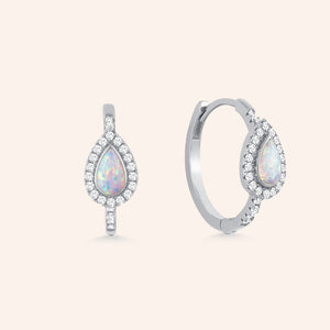 "Opaline" 0.9CTW Opal Huggie Earrings