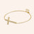 "Holy Me" 0.6CTW Pave Cross Bracelet - Sterling Silver / Gold Vermail