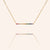 "Always with Me" 1.0CTW Rainbow Pave Delicate ID  Necklace- Gold Vermeil over Sterling Silver