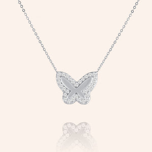 "Bella" 0.5CTW Pave Butterfly Necklace- Sterling Silver / Gold Vermeil