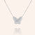 "Bella" 0.5CTW Pave Butterfly Necklace- Sterling Silver / Gold Vermeil