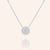 "Full Moon" 1.0CTW Pave Circle Necklace - Sterling Silver / Gold Vermeil