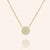 "Full Moon" 1.0CTW Pave Circle Necklace - Sterling Silver / Gold Vermeil