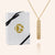 "Falling for You" 0.7CTW Pave Love Plate Necklace - Gold